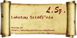 Lehotay Szidónia névjegykártya